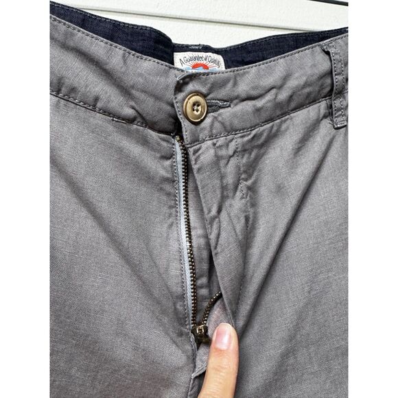 FAHERTY Linen/Cotton Blend Gray Shorts, Sz 34 - Picture 3 of 9